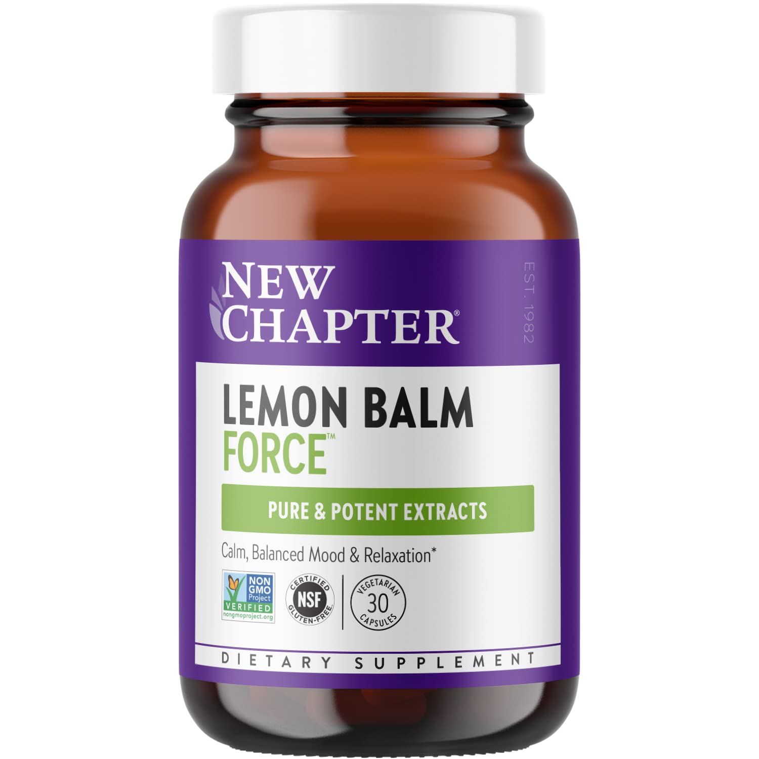 New Chapter Lemon Balm Force supplement bottle front view