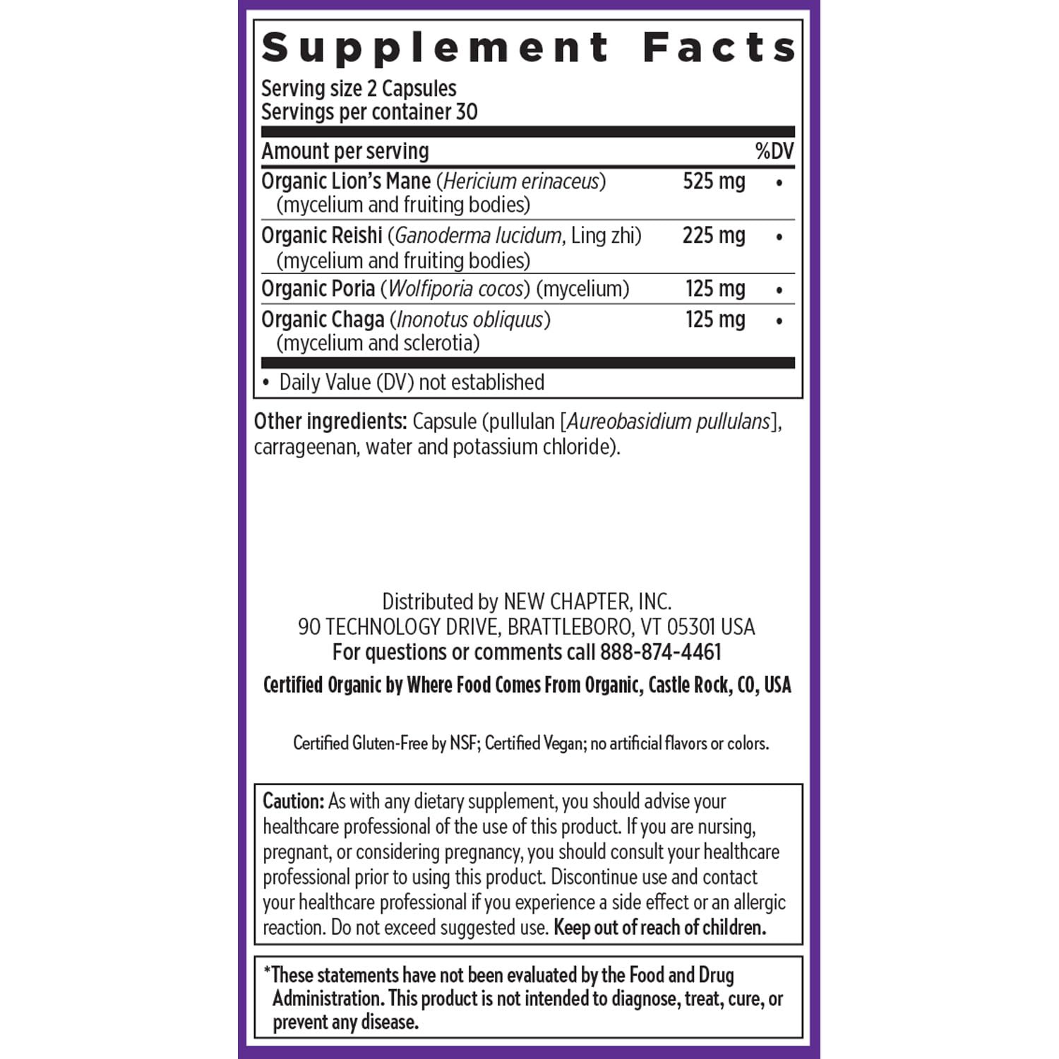 New Chapter LifeShield Mind Force Lion's Mane Mushroom capsules on a wooden table