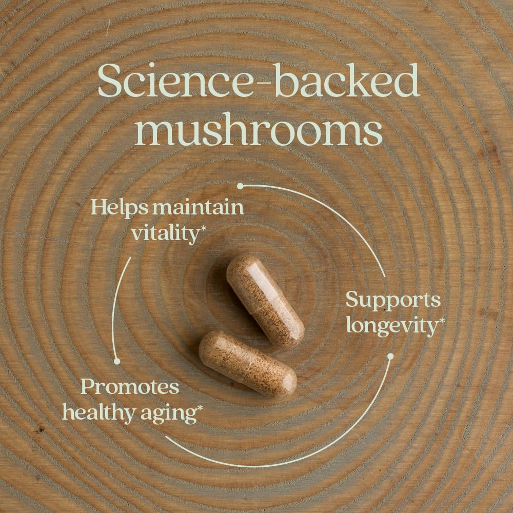 New Chapter LifeShield Reishi Mushroom Supplement capsule close-up