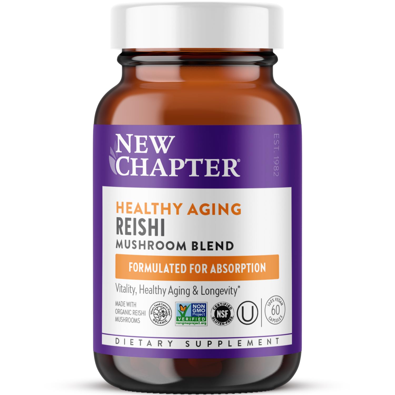 New Chapter LifeShield Reishi Mushroom Supplement front view