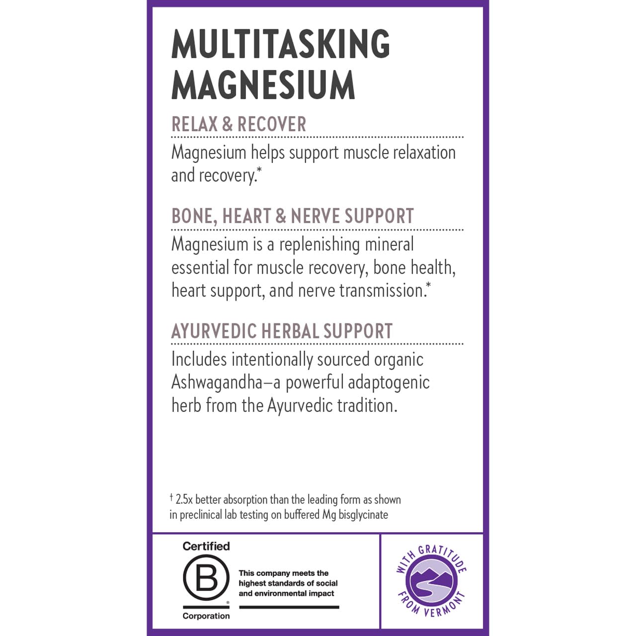 New Chapter Magnesium Glycinate 322g capsules in a spoon