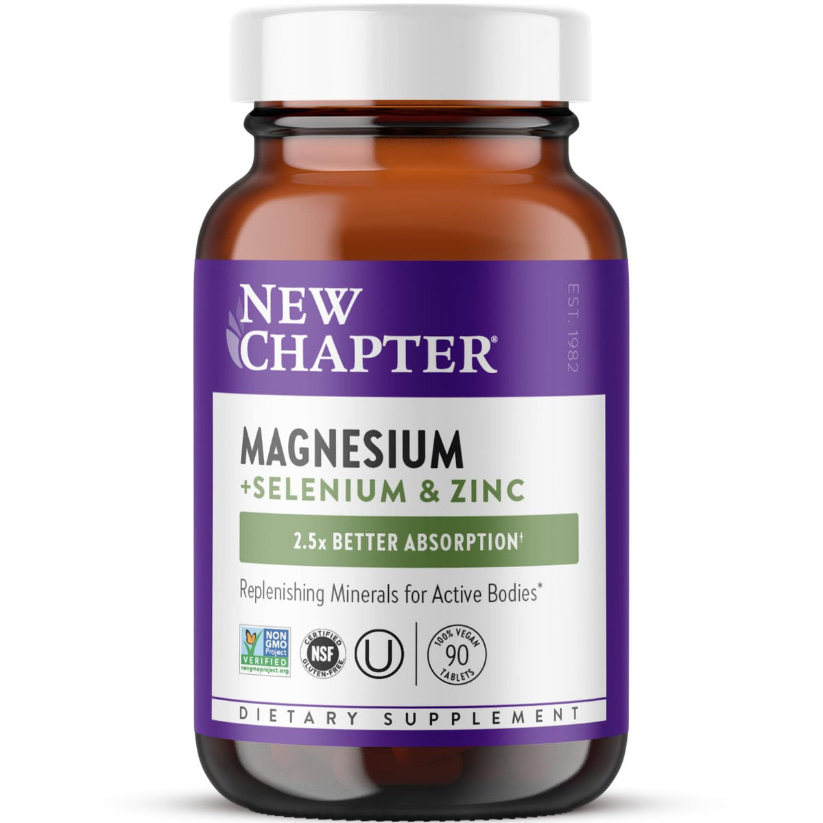 New Chapter Magnesium-Selenium-Zinc supplement front view