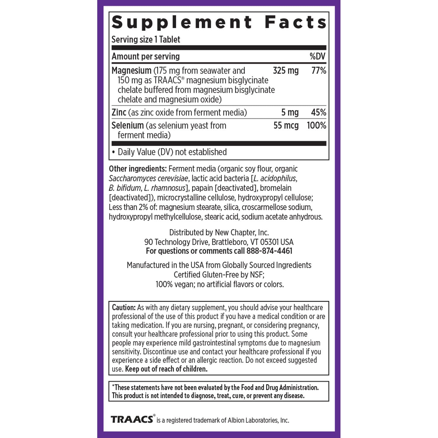 New Chapter Magnesium-Selenium-Zinc Supplement on a kitchen counter