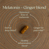 New Chapter Melatonin and Ginger Sleep Aid capsules close-up