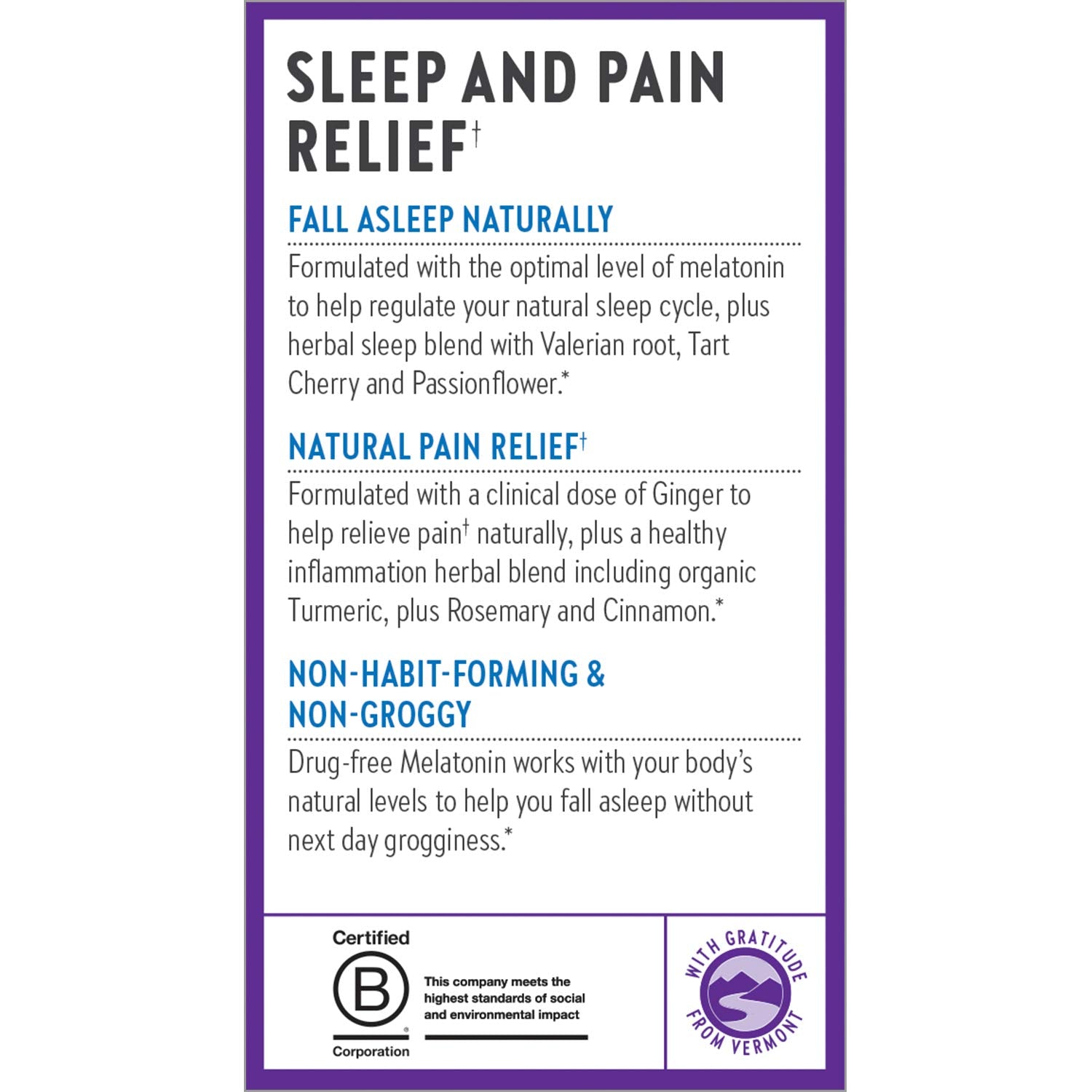 New Chapter Melatonin and Ginger Sleep Aid on a wooden table