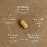 New Chapter Men's Multivitamin 40+ side view showing tablet