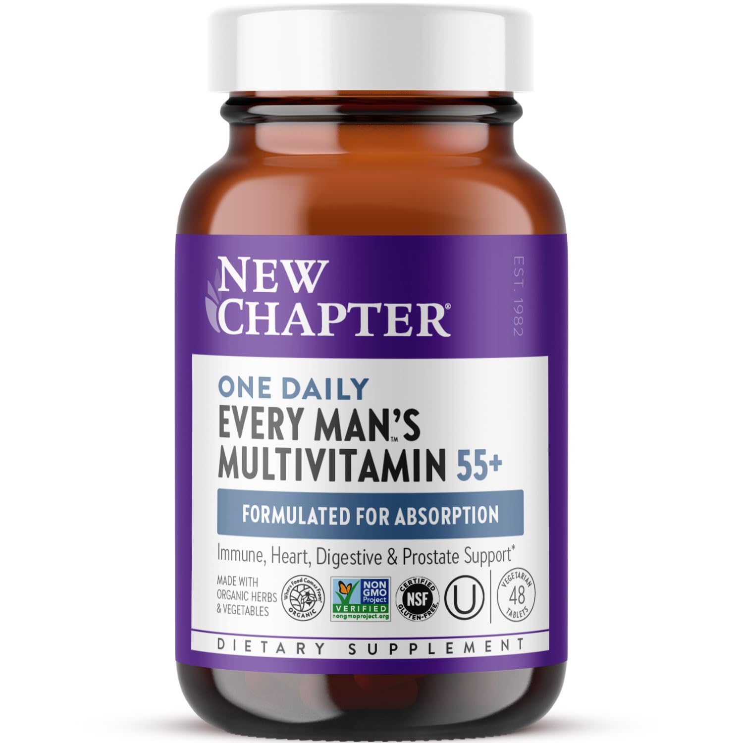 New Chapter Men's Multivitamin 55+ front view packaging
