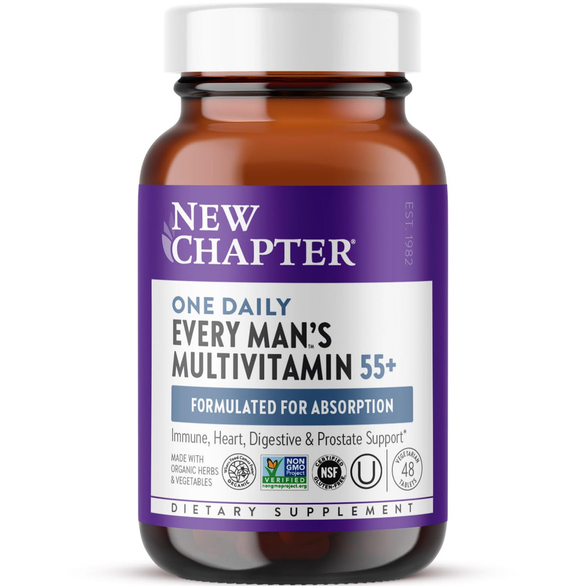 New Chapter Men's Multivitamin 55+ front view packaging