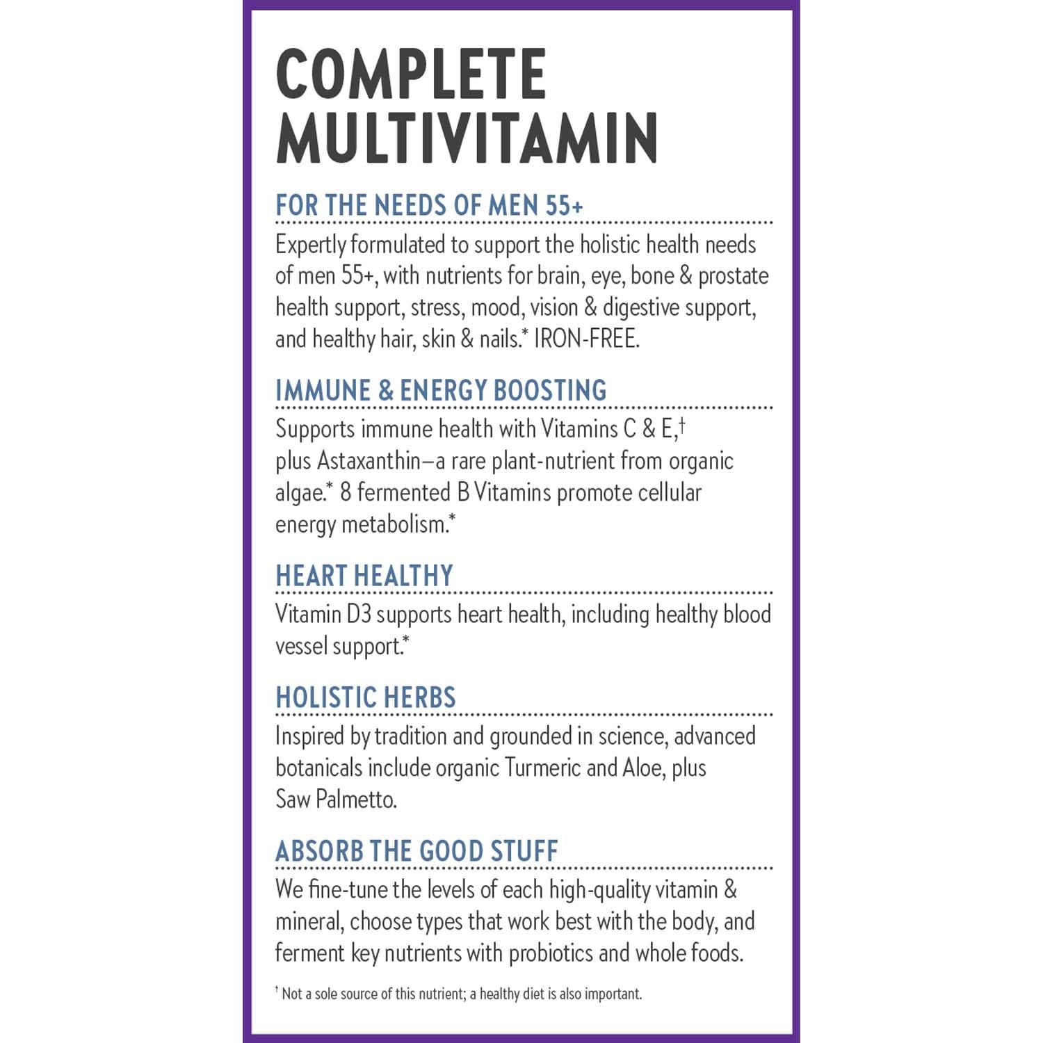 New Chapter Men's Multivitamin 55+ packaging on kitchen counter