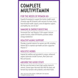 New Chapter Multivitamins for Women 40+ with fresh fruits