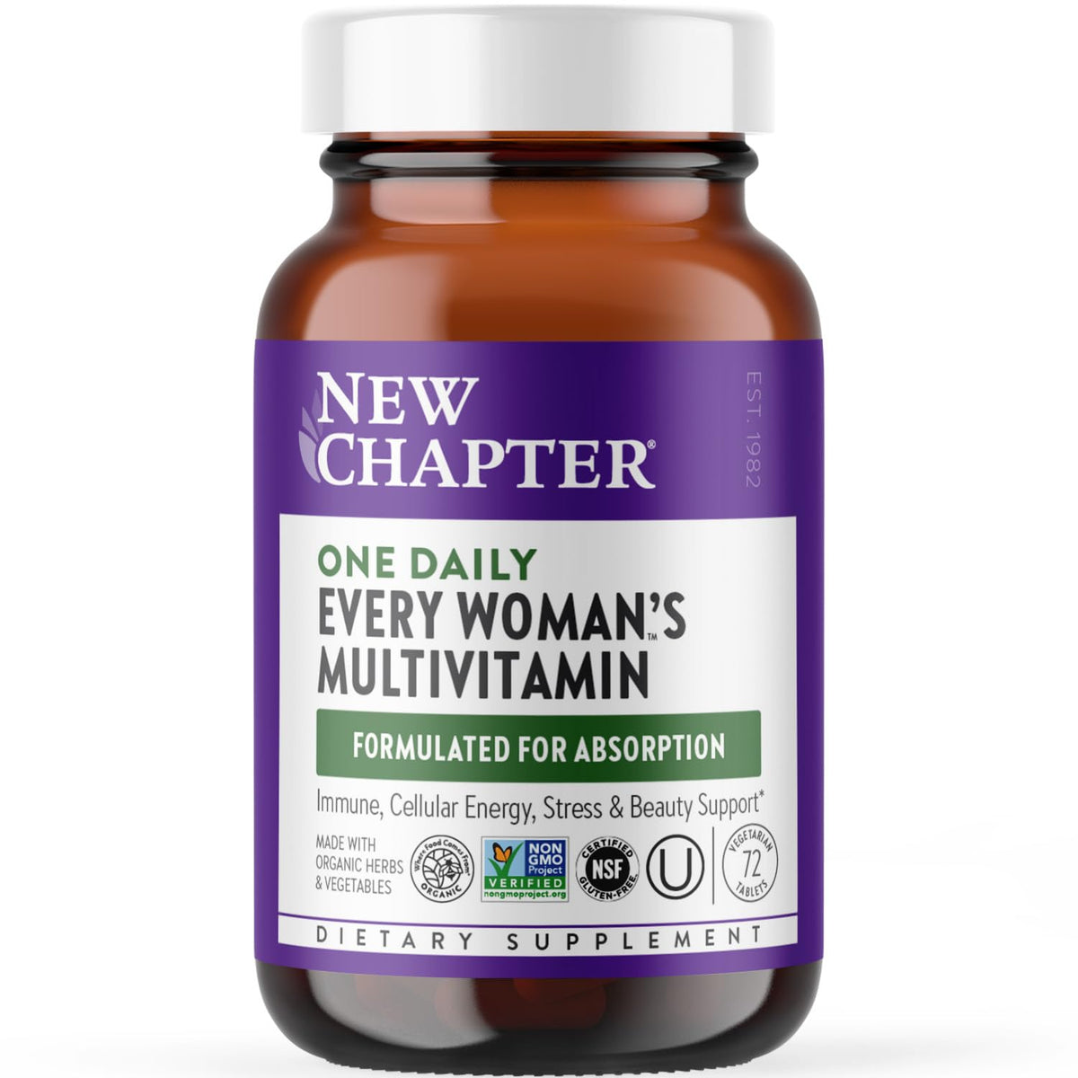 New Chapter One Daily Multivitamin for Women front view