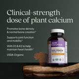 New Chapter Organic Plant Calcium 200g with ingredients list on packaging