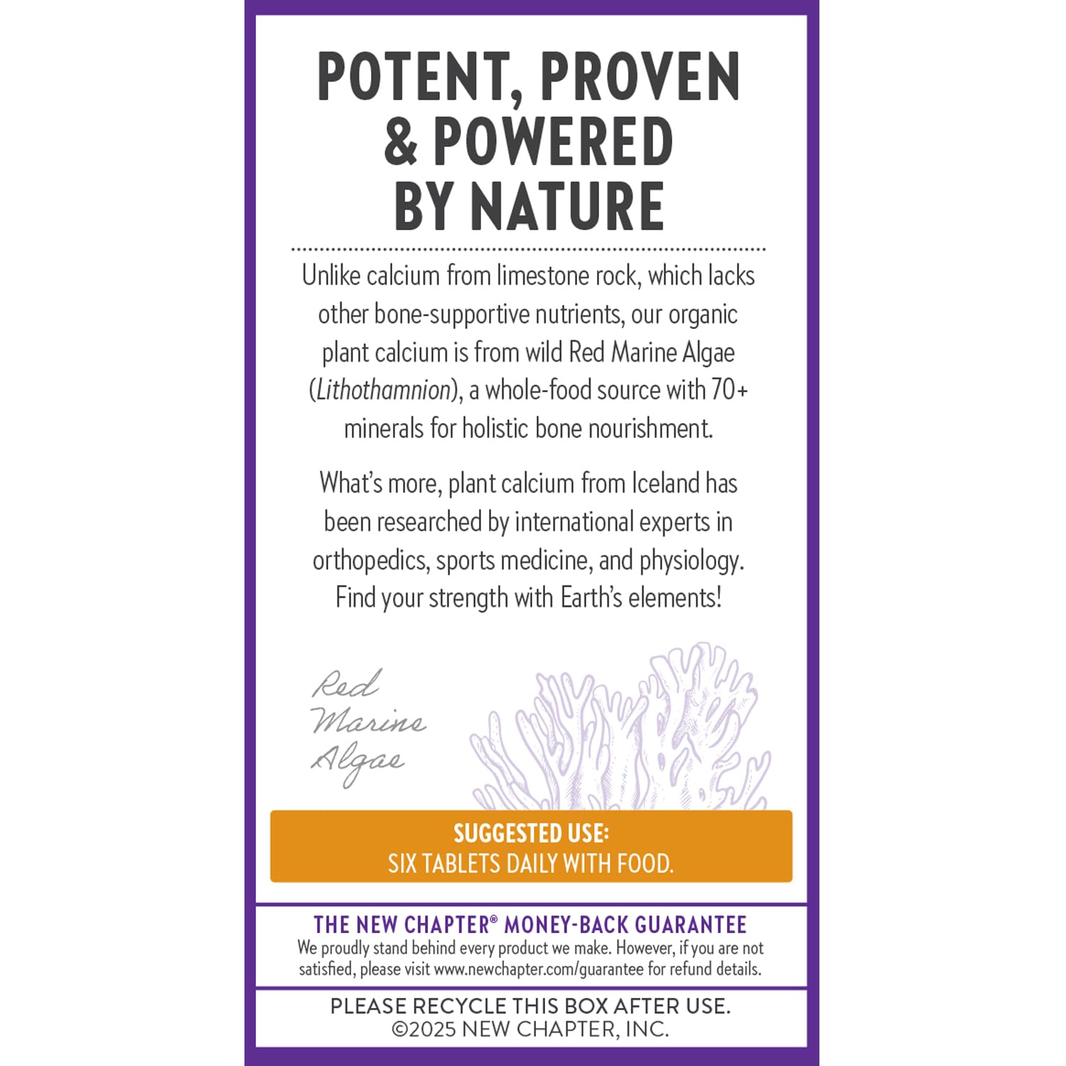 New Chapter Organic Plant Calcium with natural background