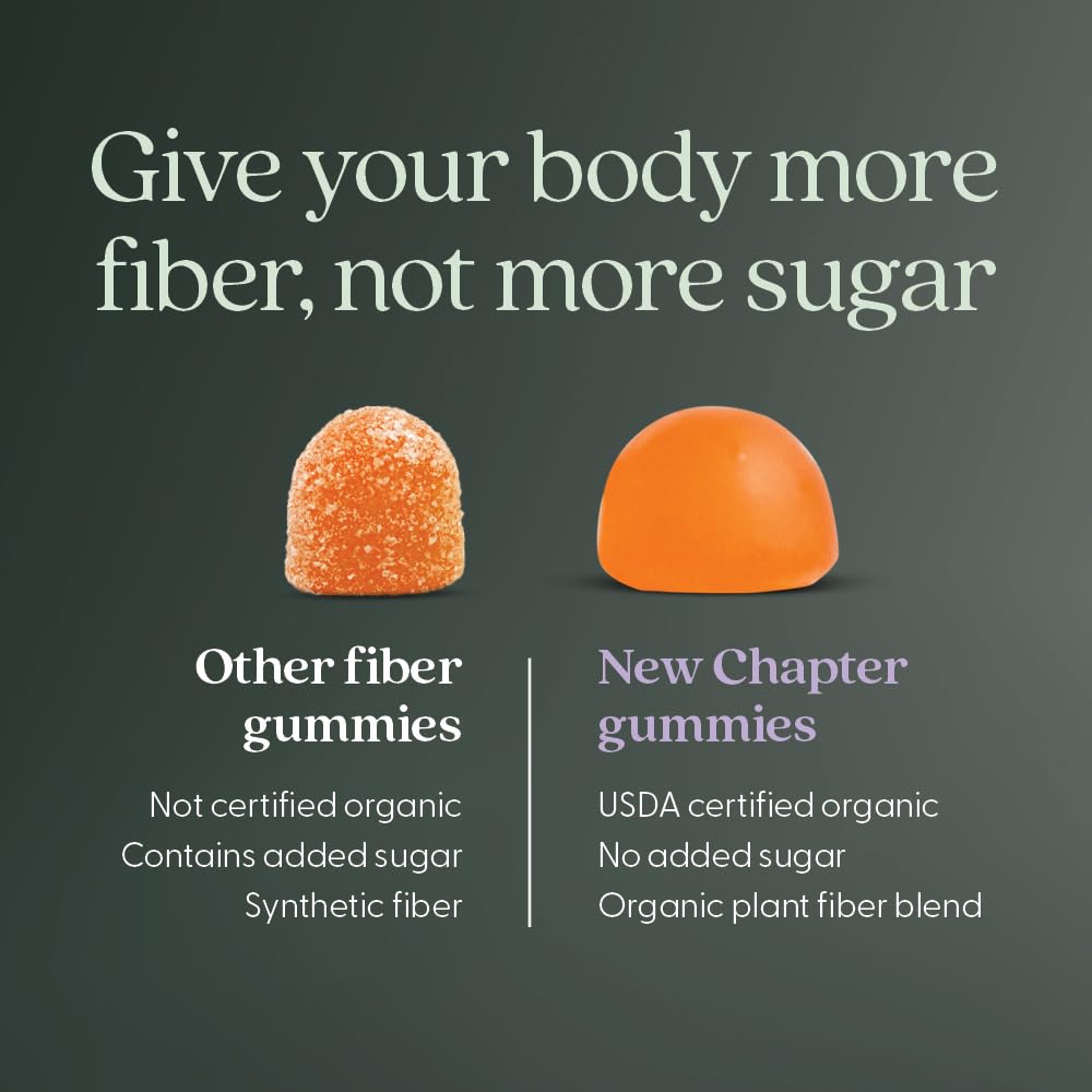 New Chapter Organic Prebiotic Fiber Gummies close-up of gummies