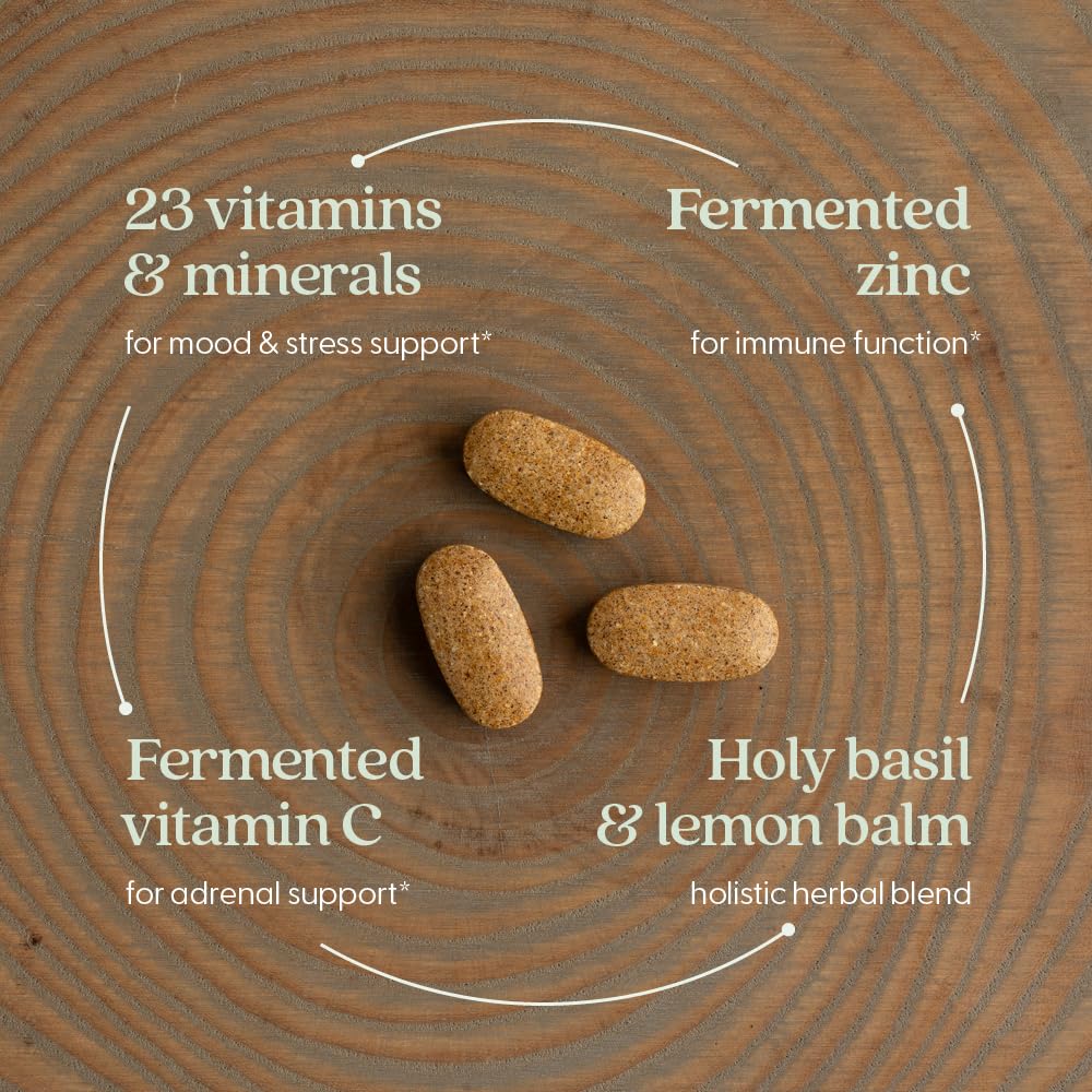 New Chapter Perfect Calm Multivitamin back view with ingredient list