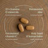 New Chapter Perfect Calm Multivitamin back view with ingredient list