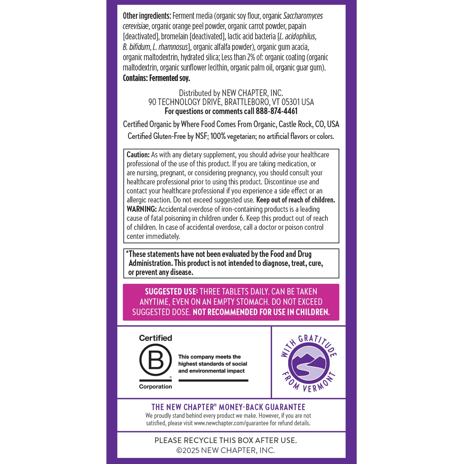New Chapter Postnatal Multivitamins 218g capsule close-up