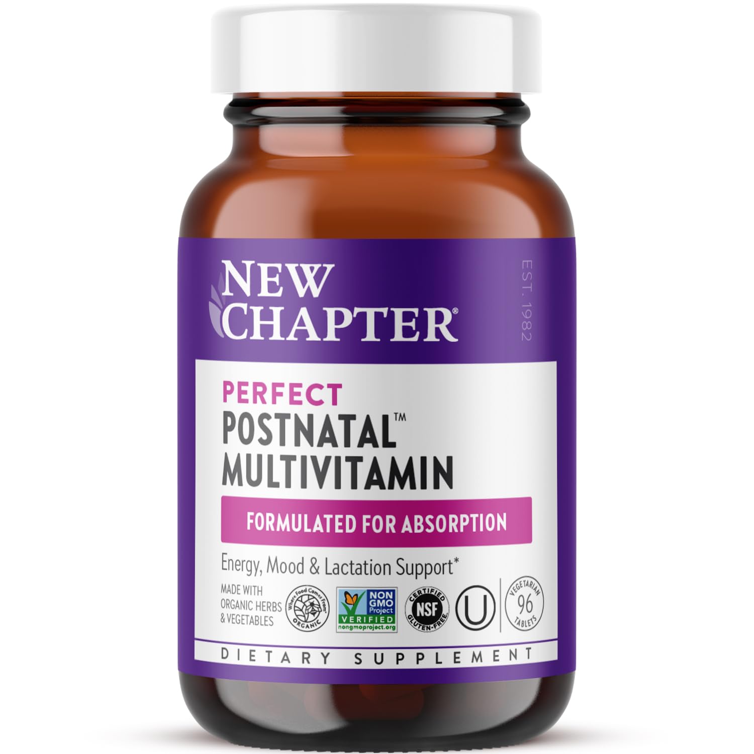 New Chapter Postnatal Multivitamins front view packaging