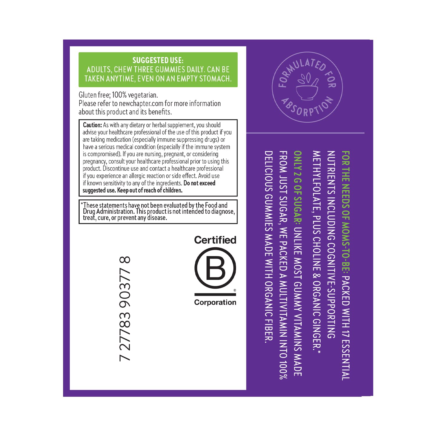 New Chapter Prenatal Gummy Vitamins 3-a-Day lifestyle scene with pregnant woman