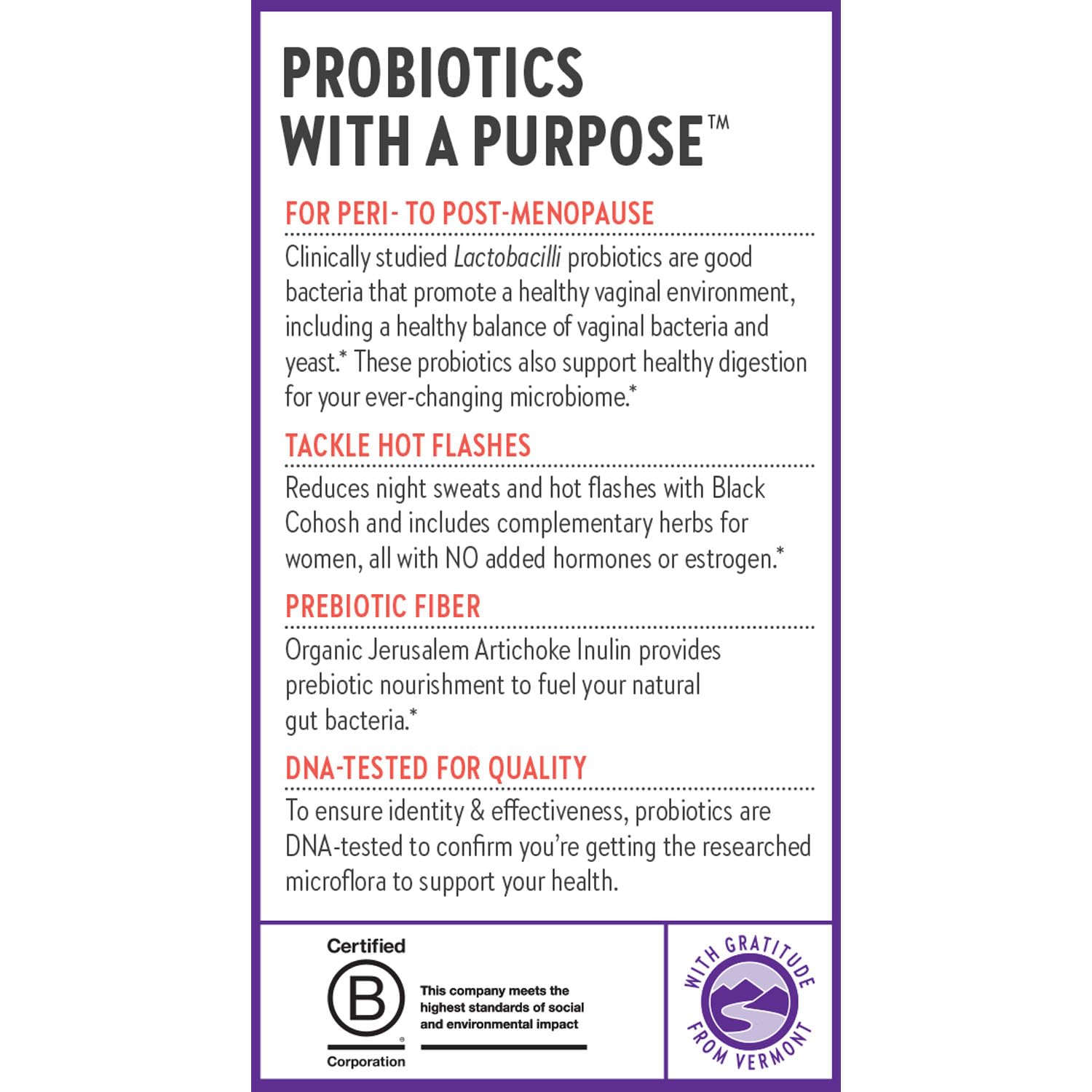 New Chapter Probiotic Menopause Balance capsules with herbs