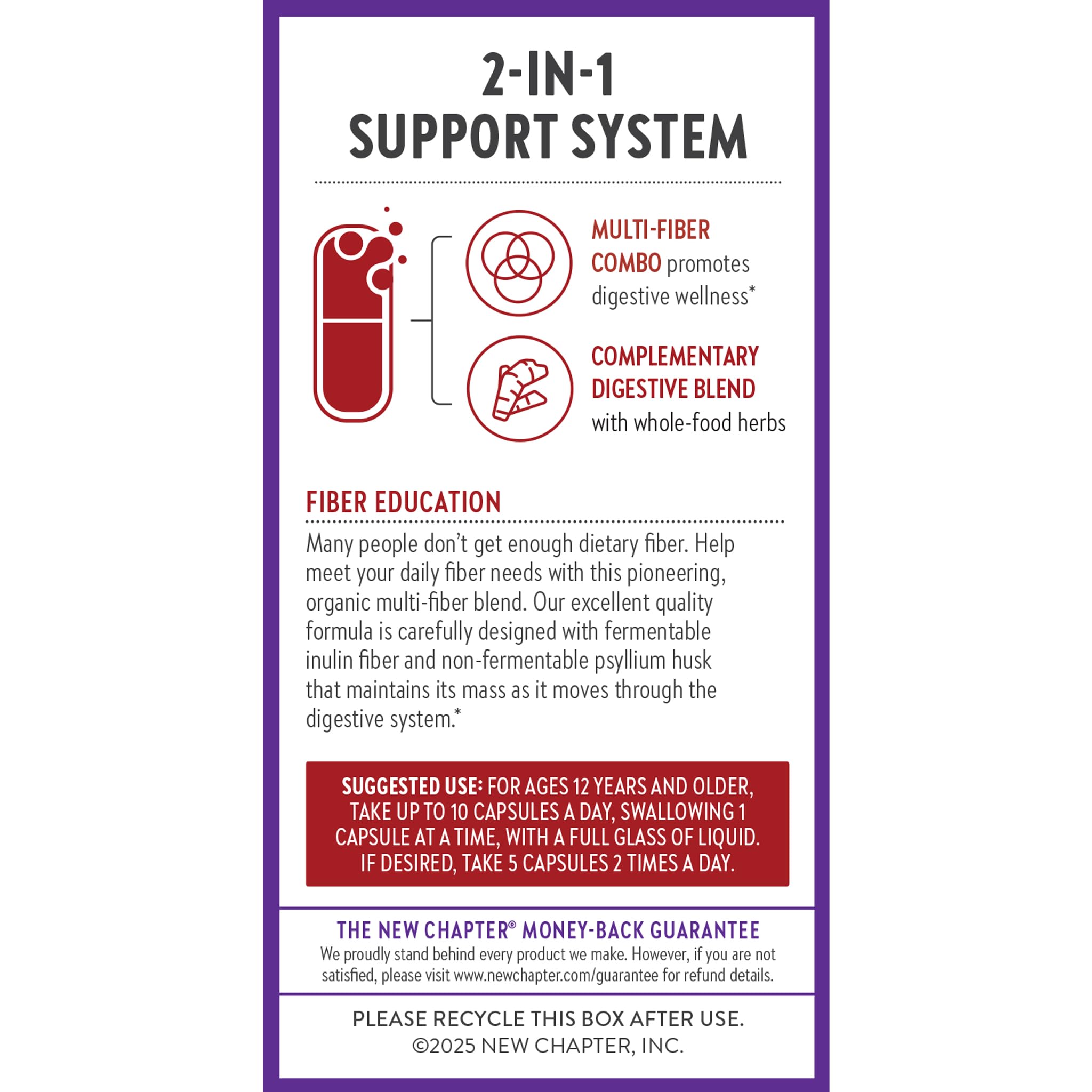 New Chapter Probiotic Triple-Fiber Blend 227g next to a glass of water