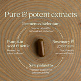 New Chapter Prostate 5LX supplement back view with ingredient list
