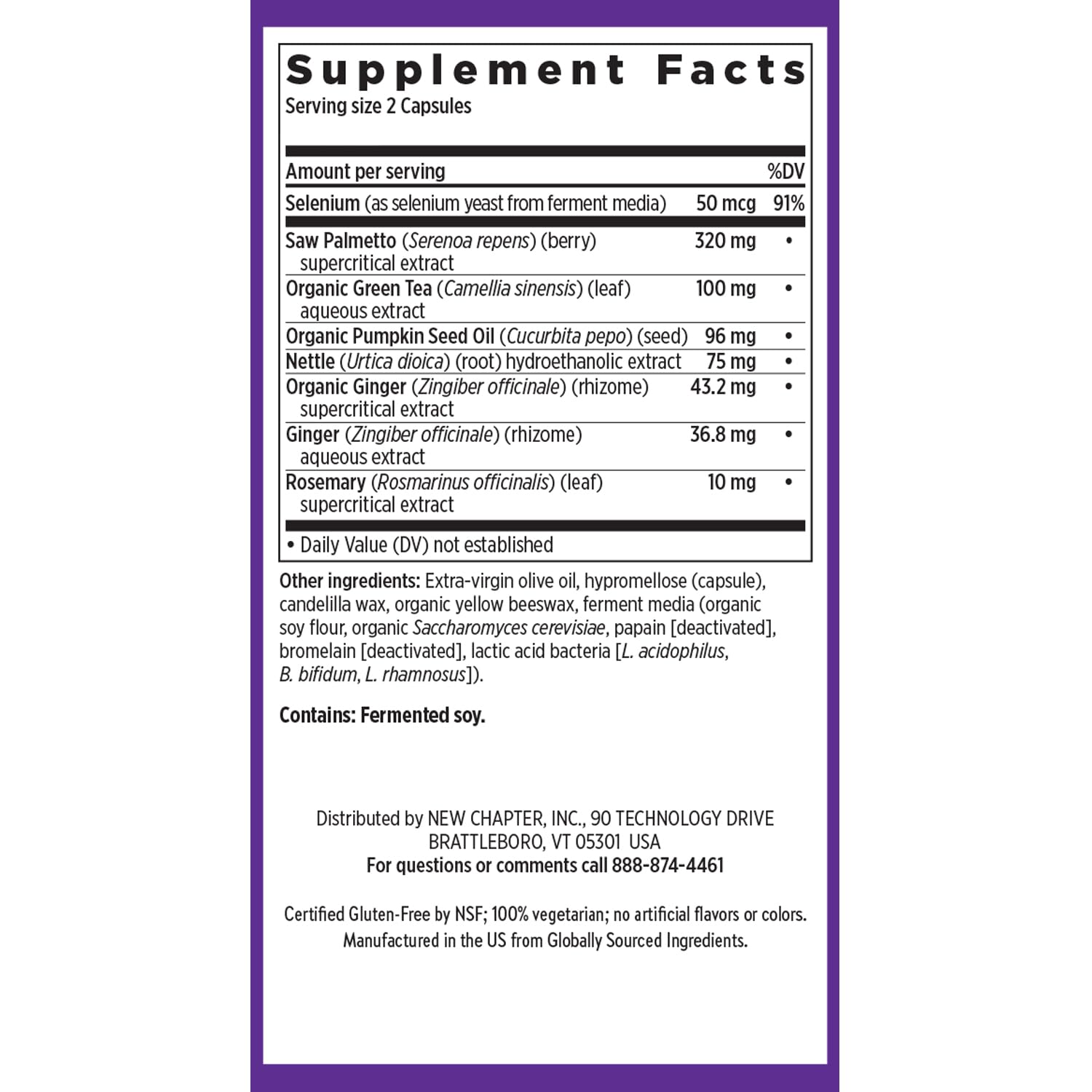 New Chapter Prostate 5LX Supplement displayed with herbal ingredients