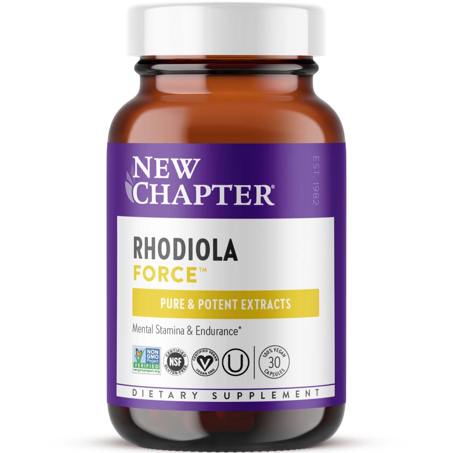 New Chapter Rhodiola Force 300mg capsules front view