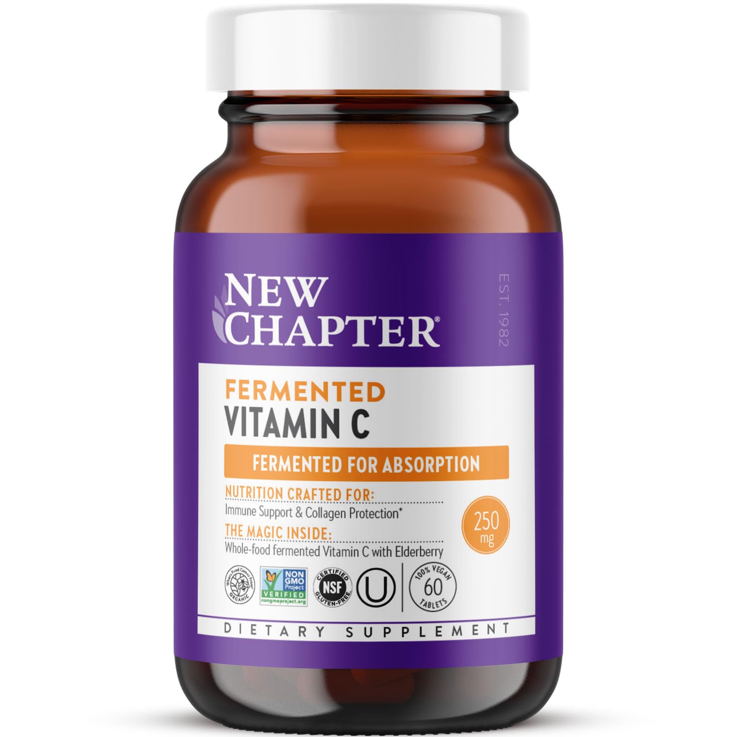 New Chapter Vitamin C 60 tablets front view