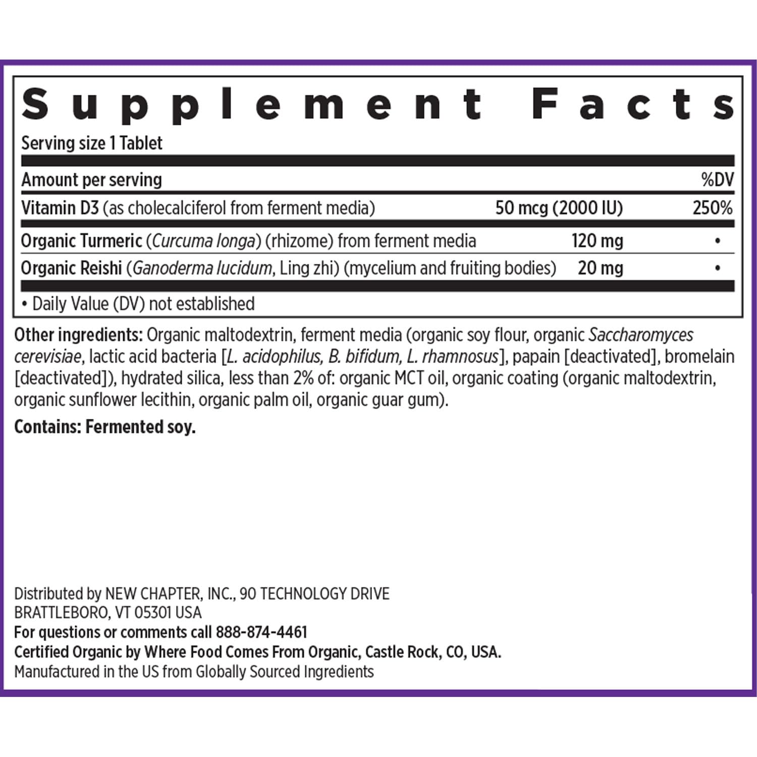 New Chapter Vitamin D3 2000 IU Organic Tablets with a glass of water