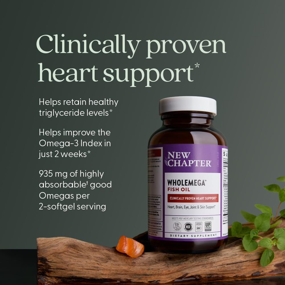 New Chapter Wholemega Fish Oil 2000mg nutritional information