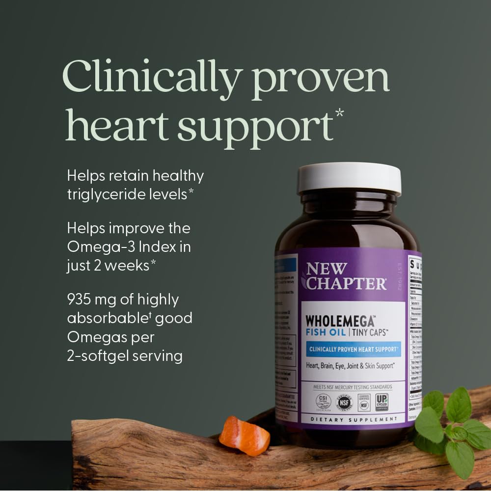 New Chapter Wholemega Fish Oil 2000mg softgel close-up