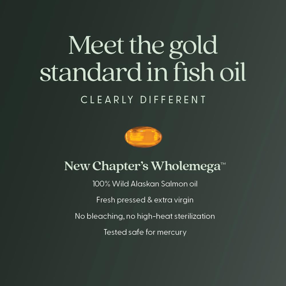 New Chapter Wholemega Prenatal Fish Oil softgel with a measuring spoon