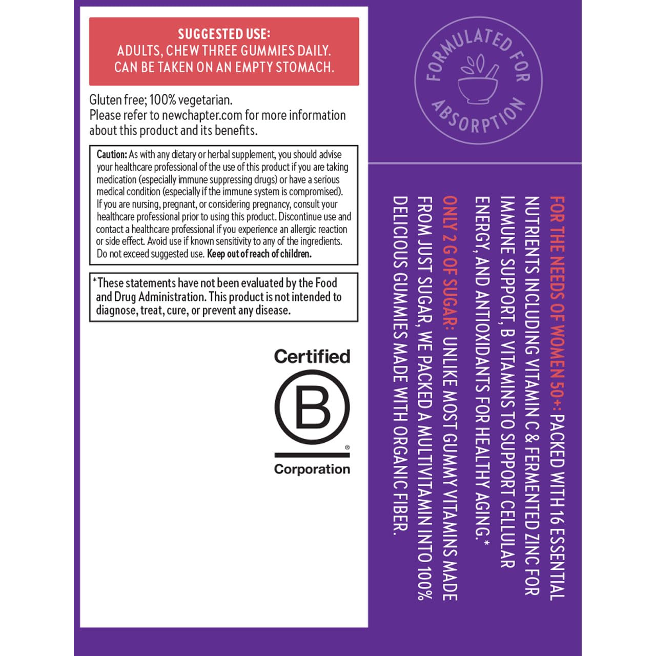 New Chapter Women's 50+ Multivitamin Gummies lifestyle shot