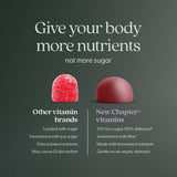 New Chapter Women's Gummy Multivitamins opened bottle showing gummies