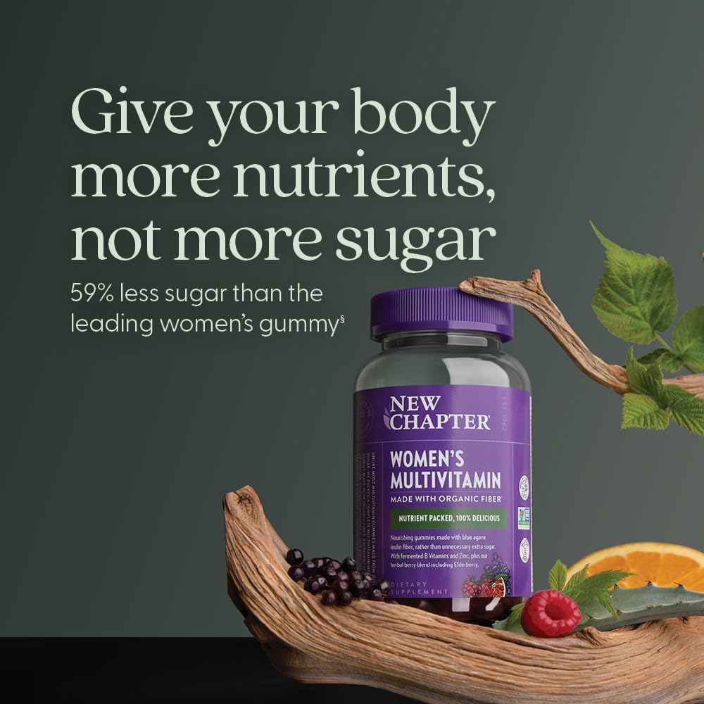 New Chapter Women's Gummy Multivitamins side view with packaging details