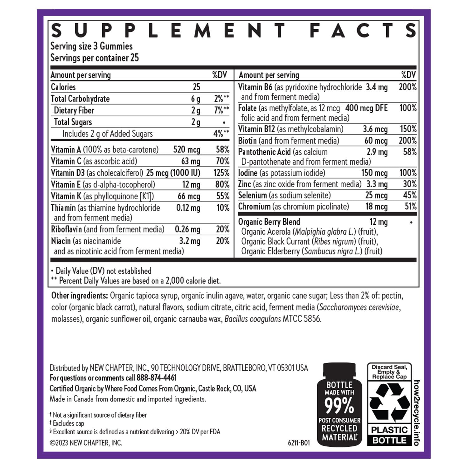 New Chapter Women's Gummy Multivitamins with a spoonful of gummies