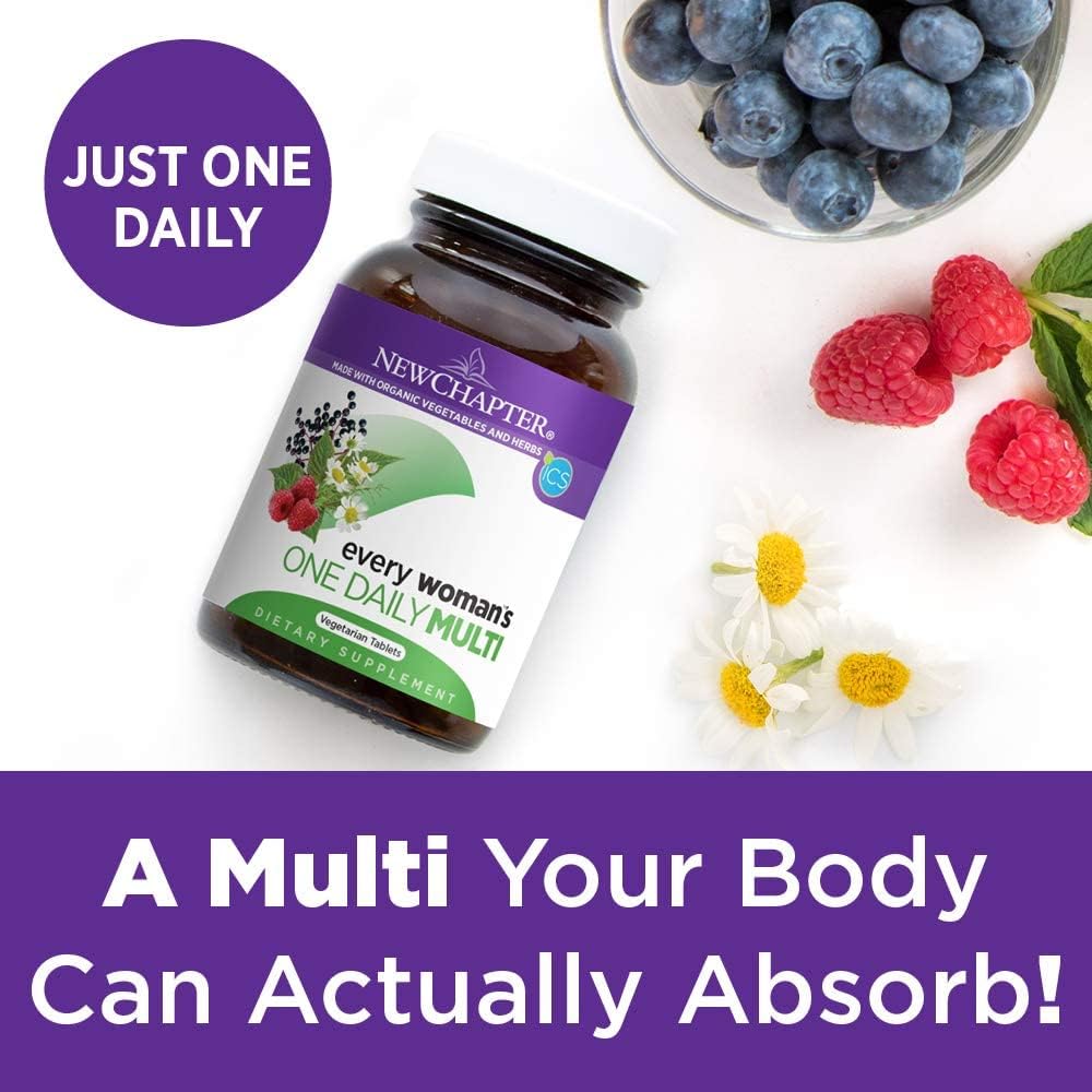 New Chapter Women's Multivitamin bottle with a measuring spoon