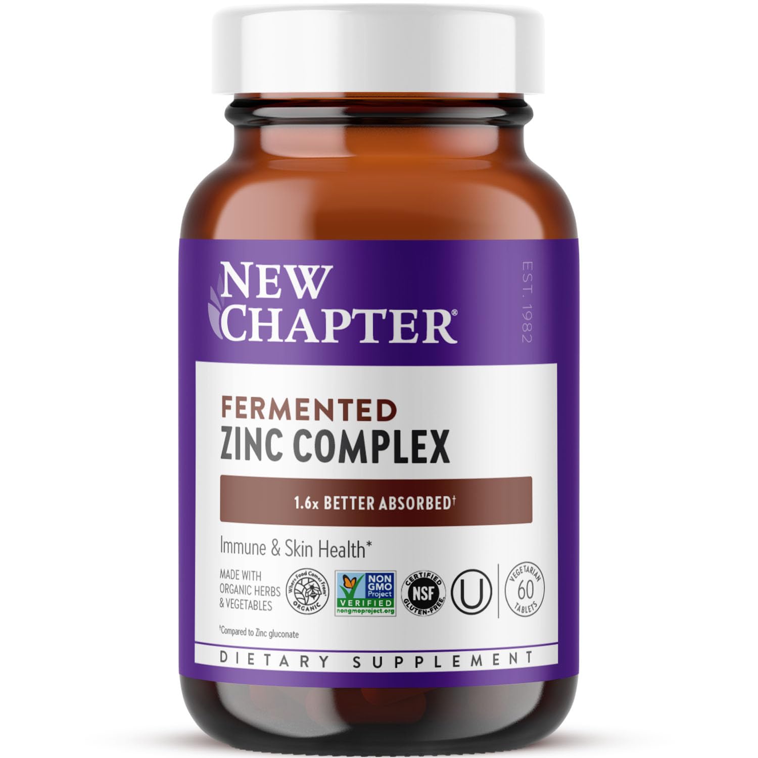New Chapter Zinc & Copper One Daily Supplement front view