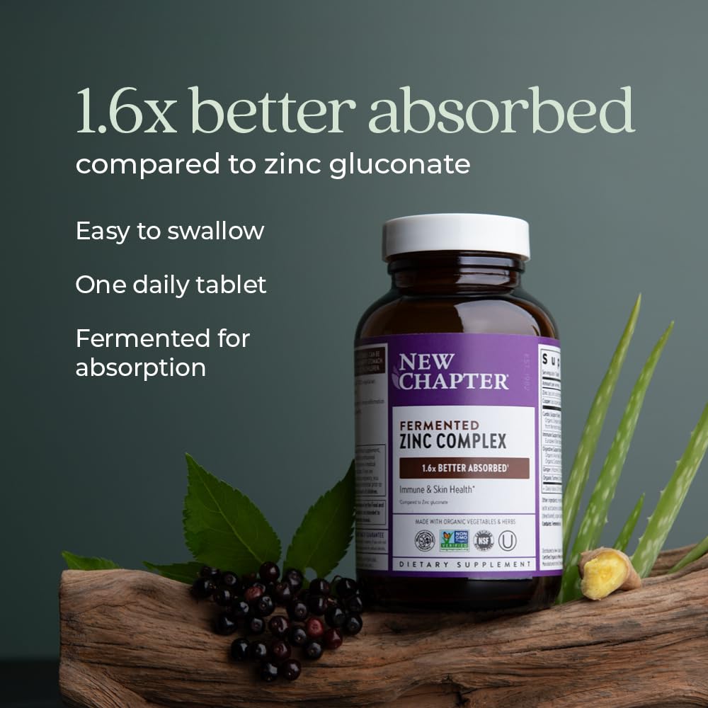 New Chapter Zinc & Copper One Daily Supplement tablet close-up