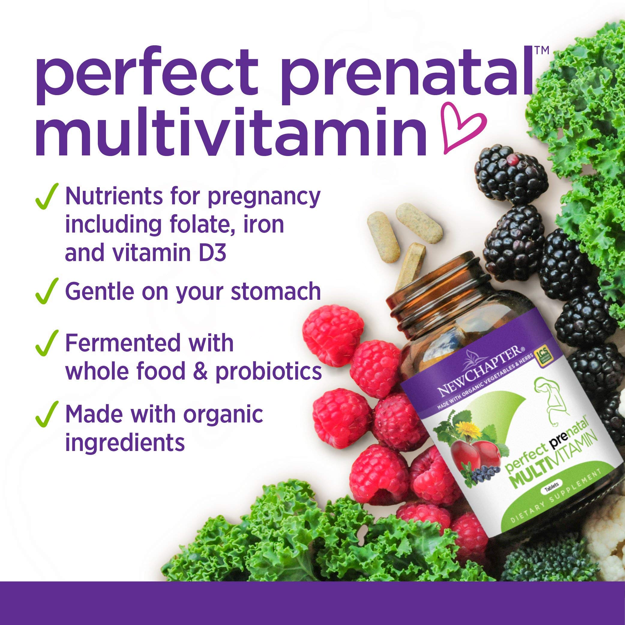 New Chapter Zyflamend Prenatal Multi 3 Tablets close-up of ingredients