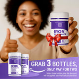 New Elements Iron Glycinate 50mg softgel bottle side view