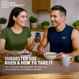 New Elements Magnesium 10-in-1 Formula 100g with measuring spoon