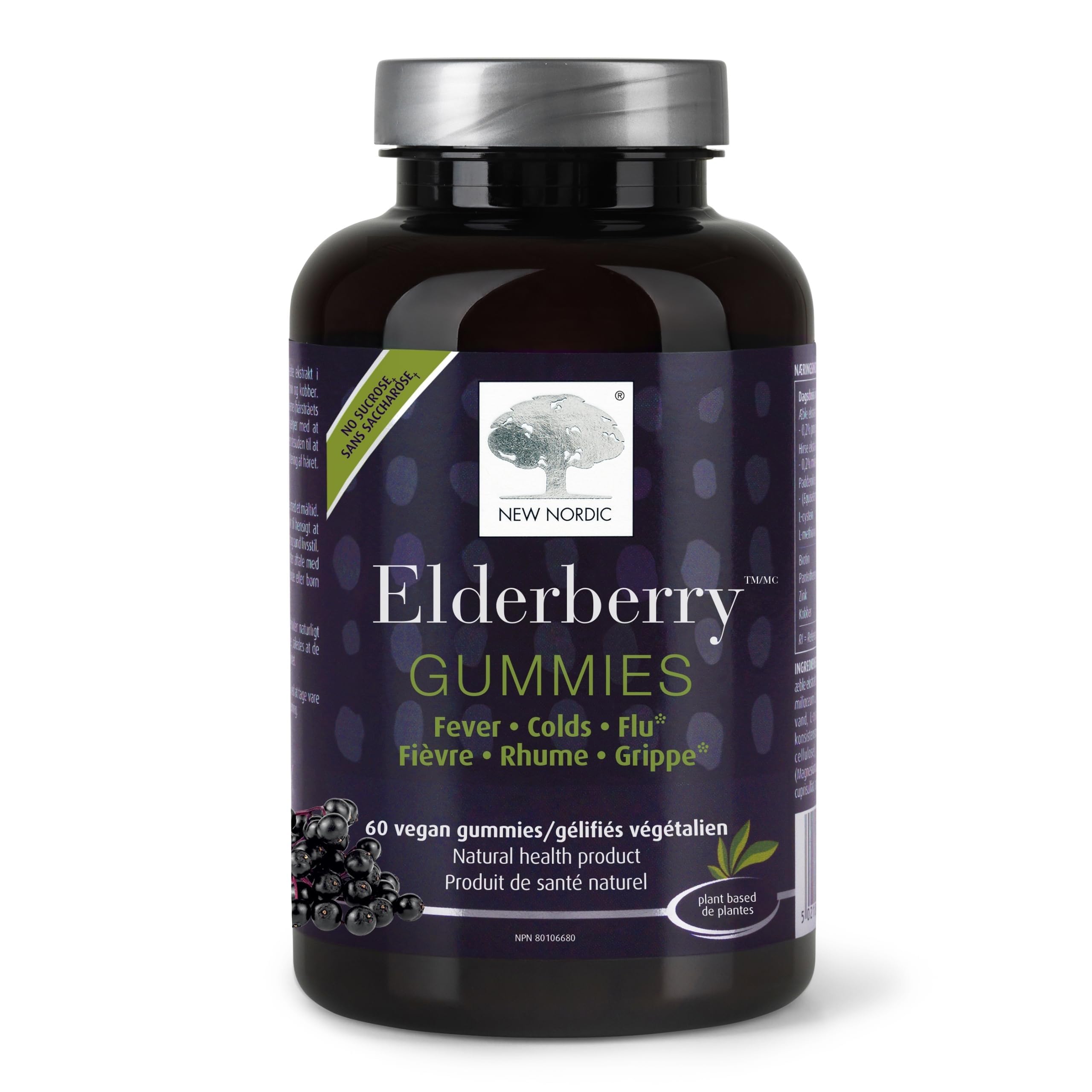 NEW NORDIC Elderberry Gummies front view packaging