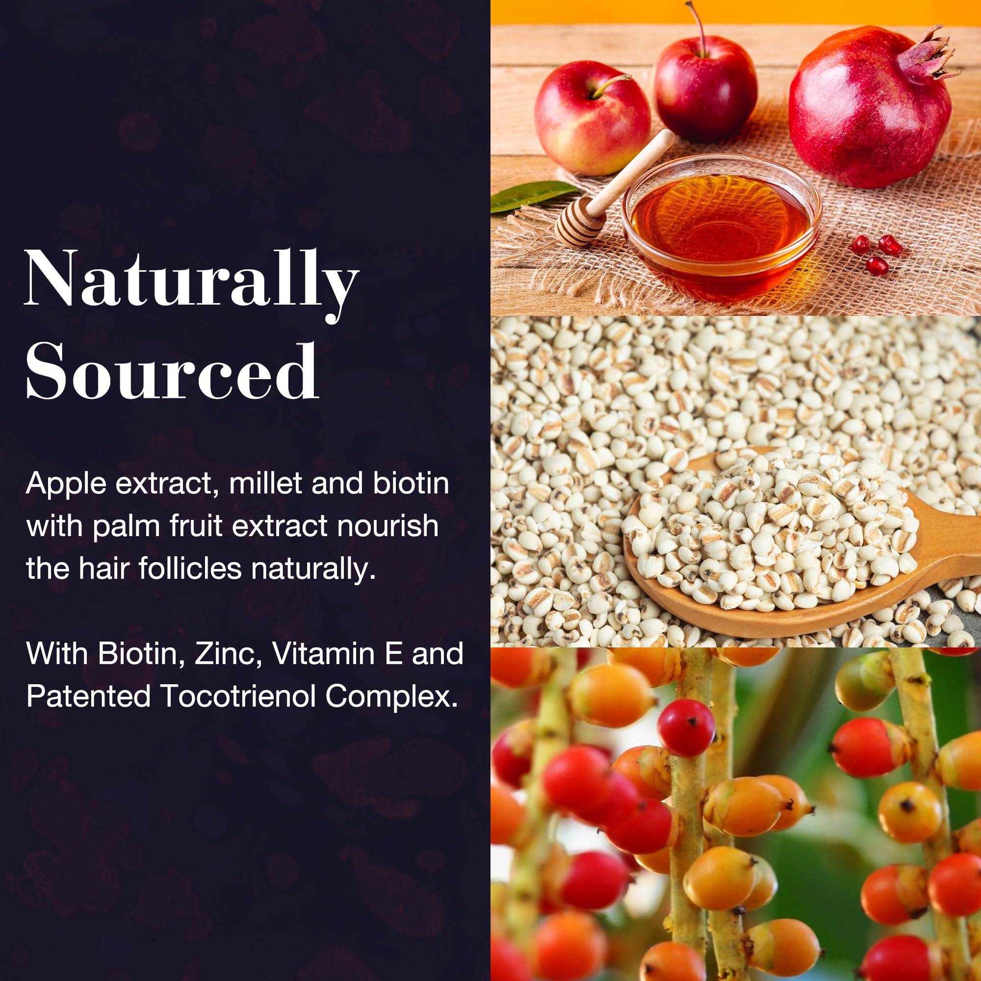 NEW NORDIC Hair Growth Support Tablets displayed with natural ingredients