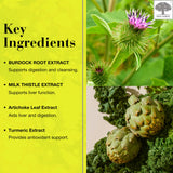 NEW NORDIC Milk Thistle 200mg tablet on a wooden surface