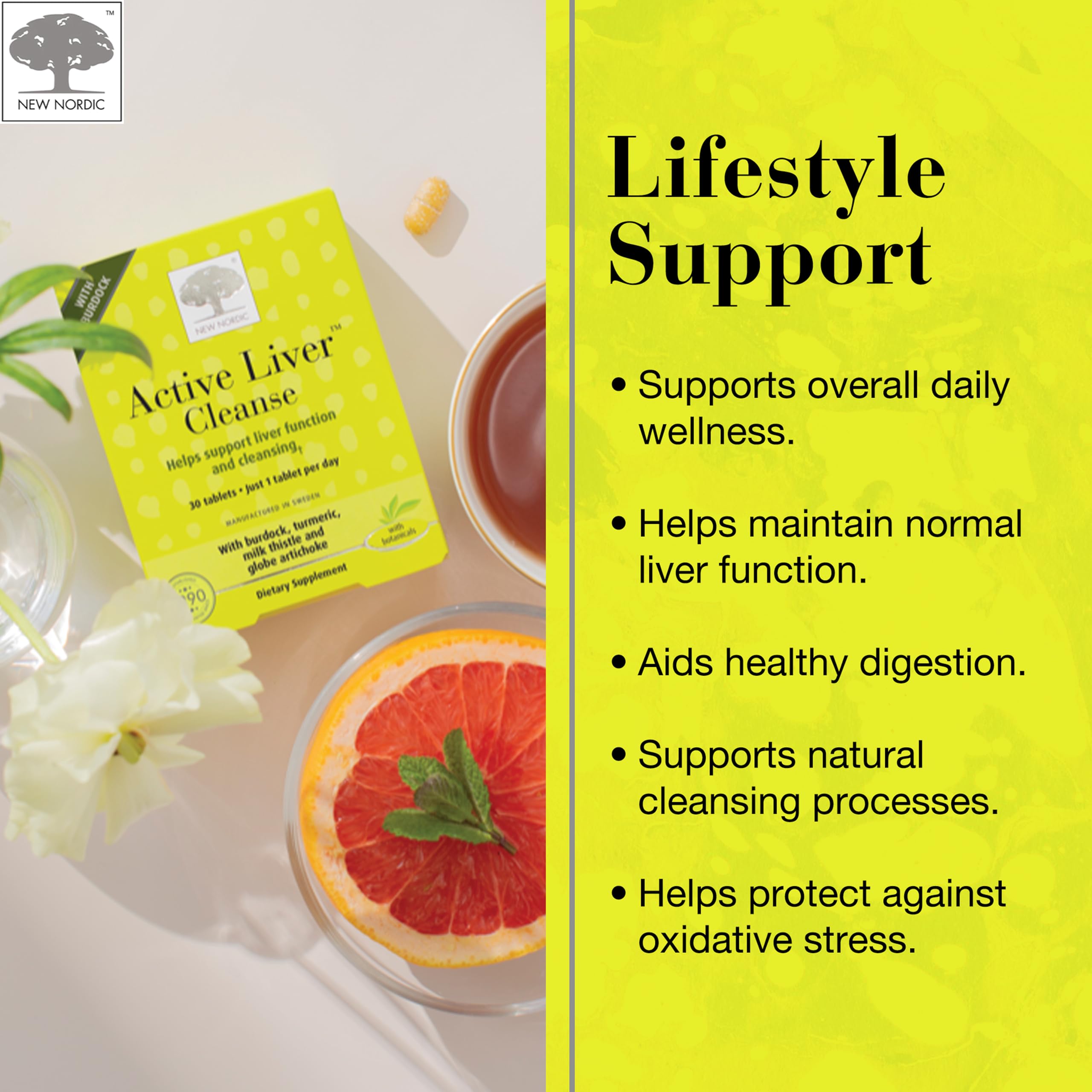 NEW NORDIC Milk Thistle 200mg tablet with burdock root