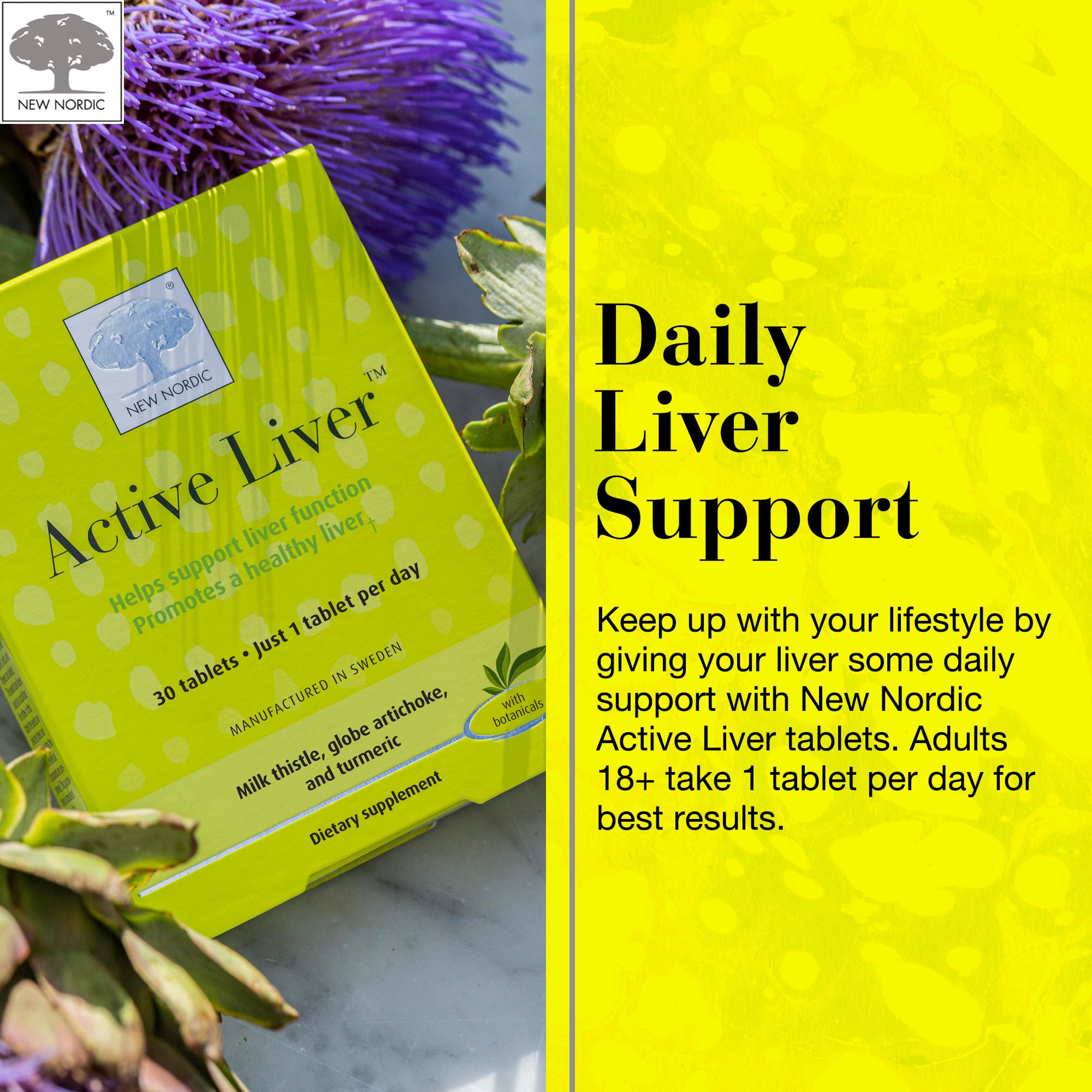 NEW NORDIC Milk Thistle Daily Herbal Supplement ingredients list