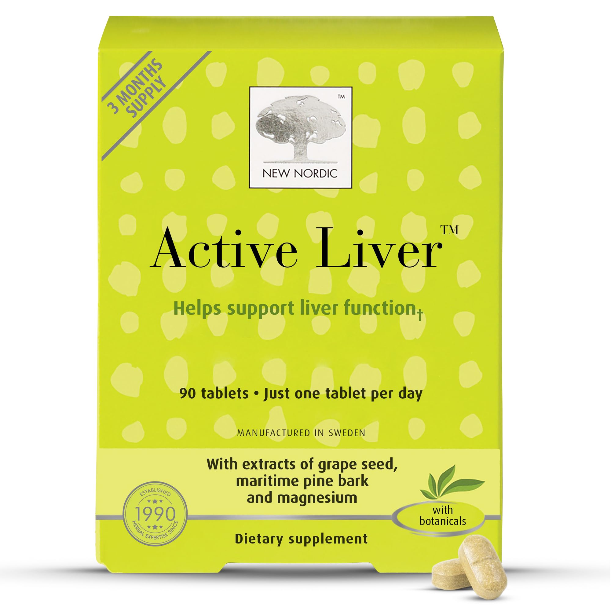 NEW NORDIC Milk Thistle Daily Liver Supplement 30 Tablets front view
