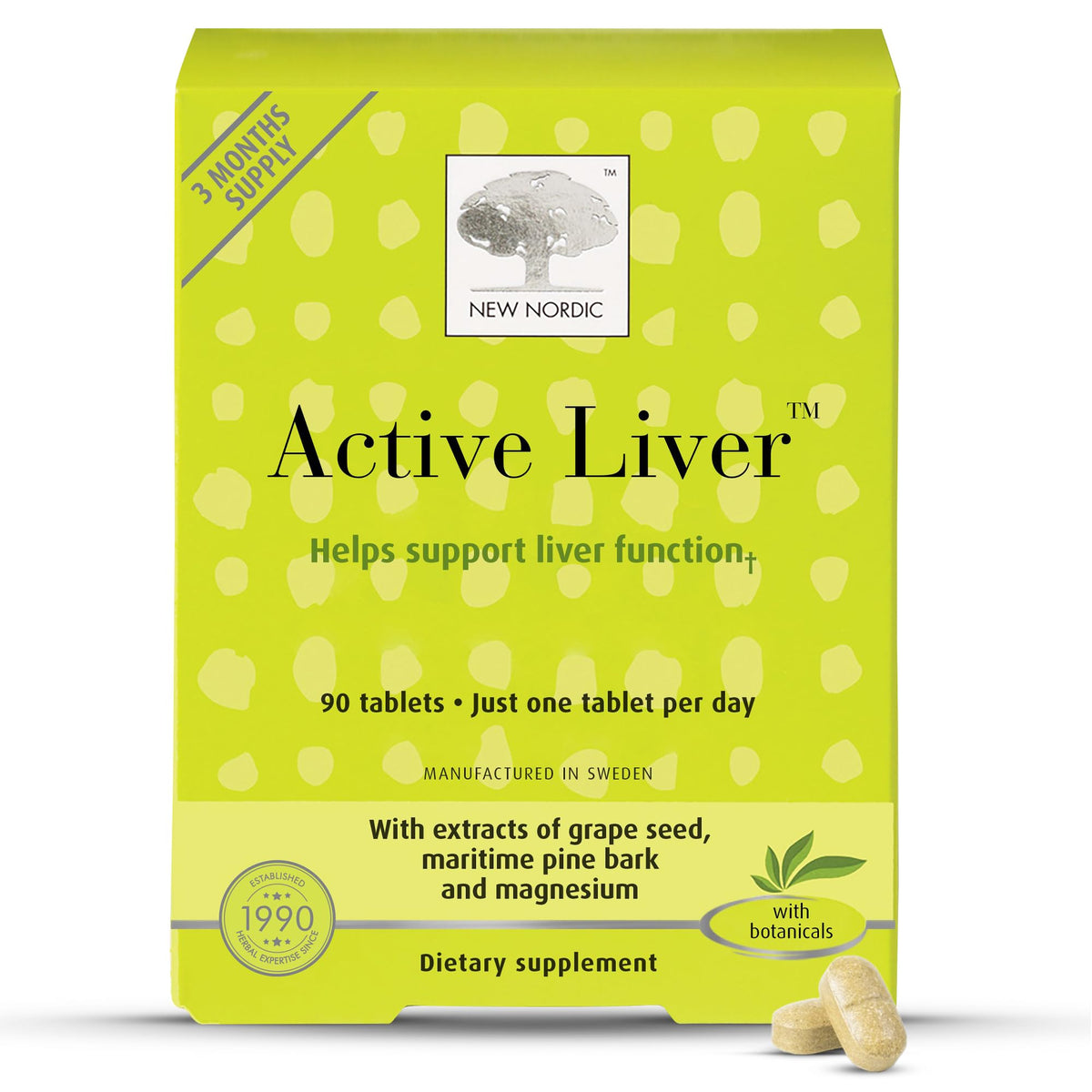 NEW NORDIC Milk Thistle Daily Liver Supplement 30 Tablets front view
